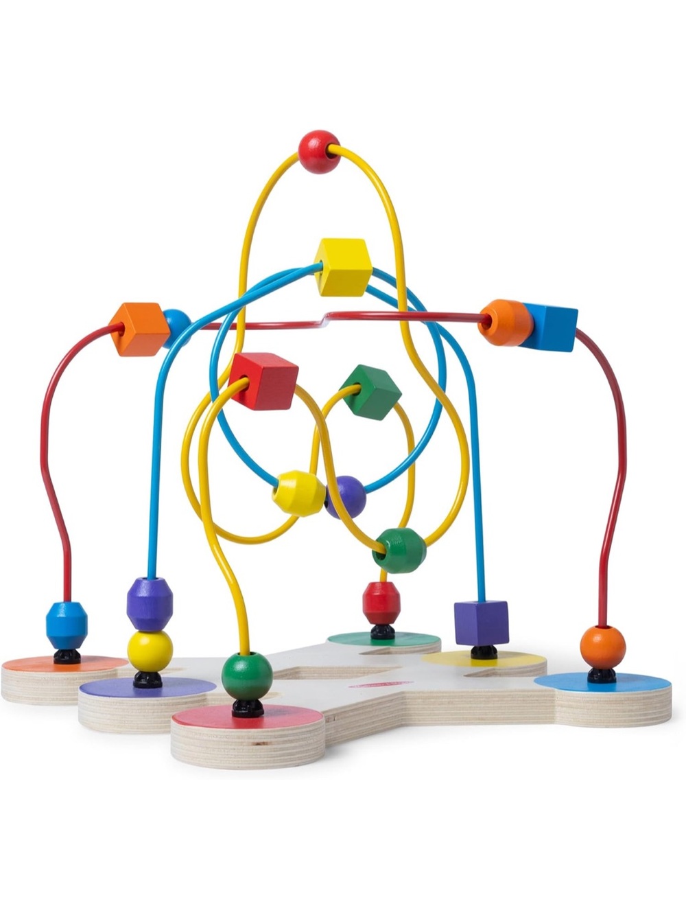 Melissa & Doug Classic Wooden Bead Maze - Yellow, Red, Blue, Green, Purple